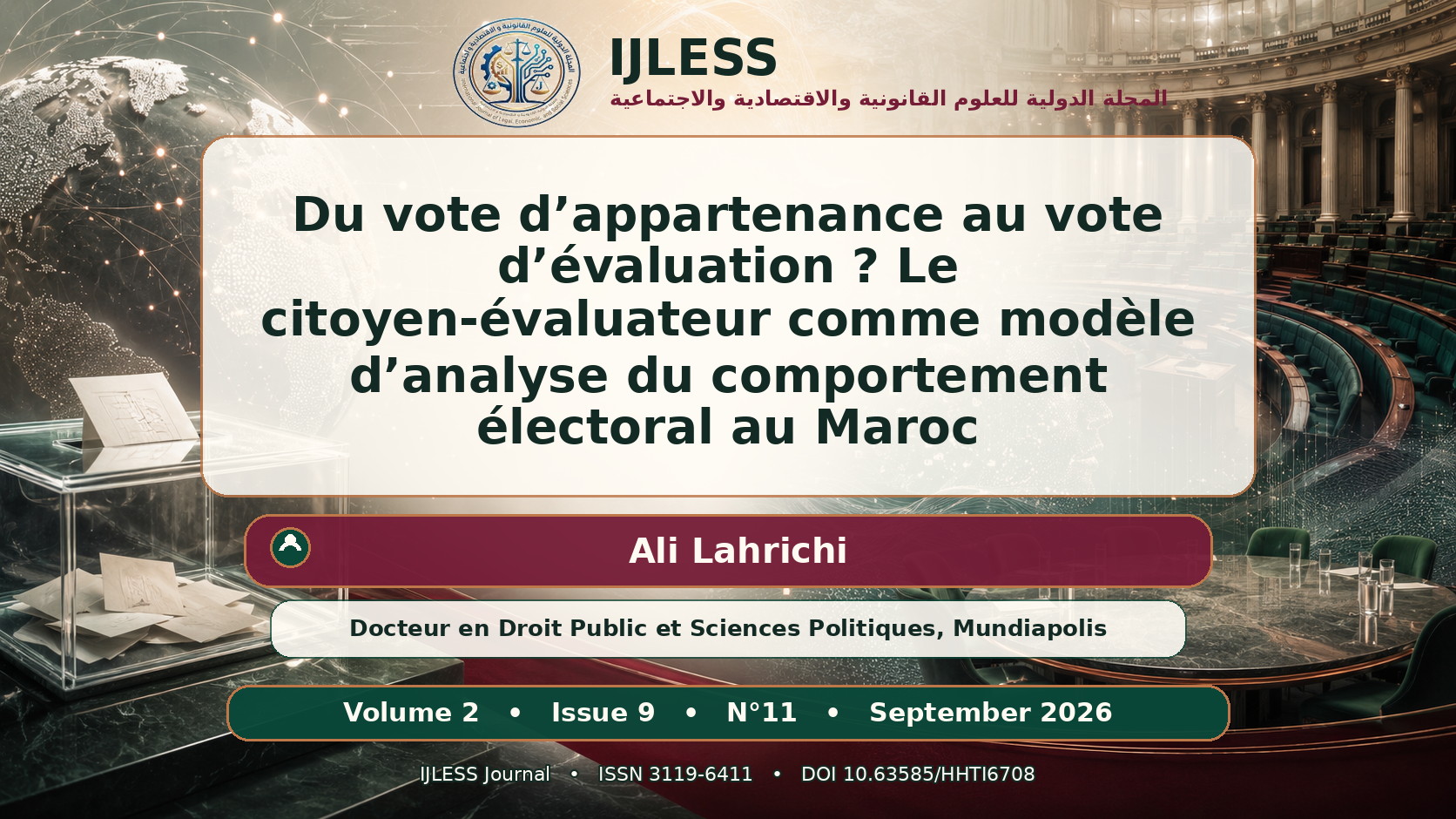 Du vote d’appartenance au vote d’évaluation ? Le citoyen-évaluateur comme modèle d’analyse du comportement électoral au Maroc