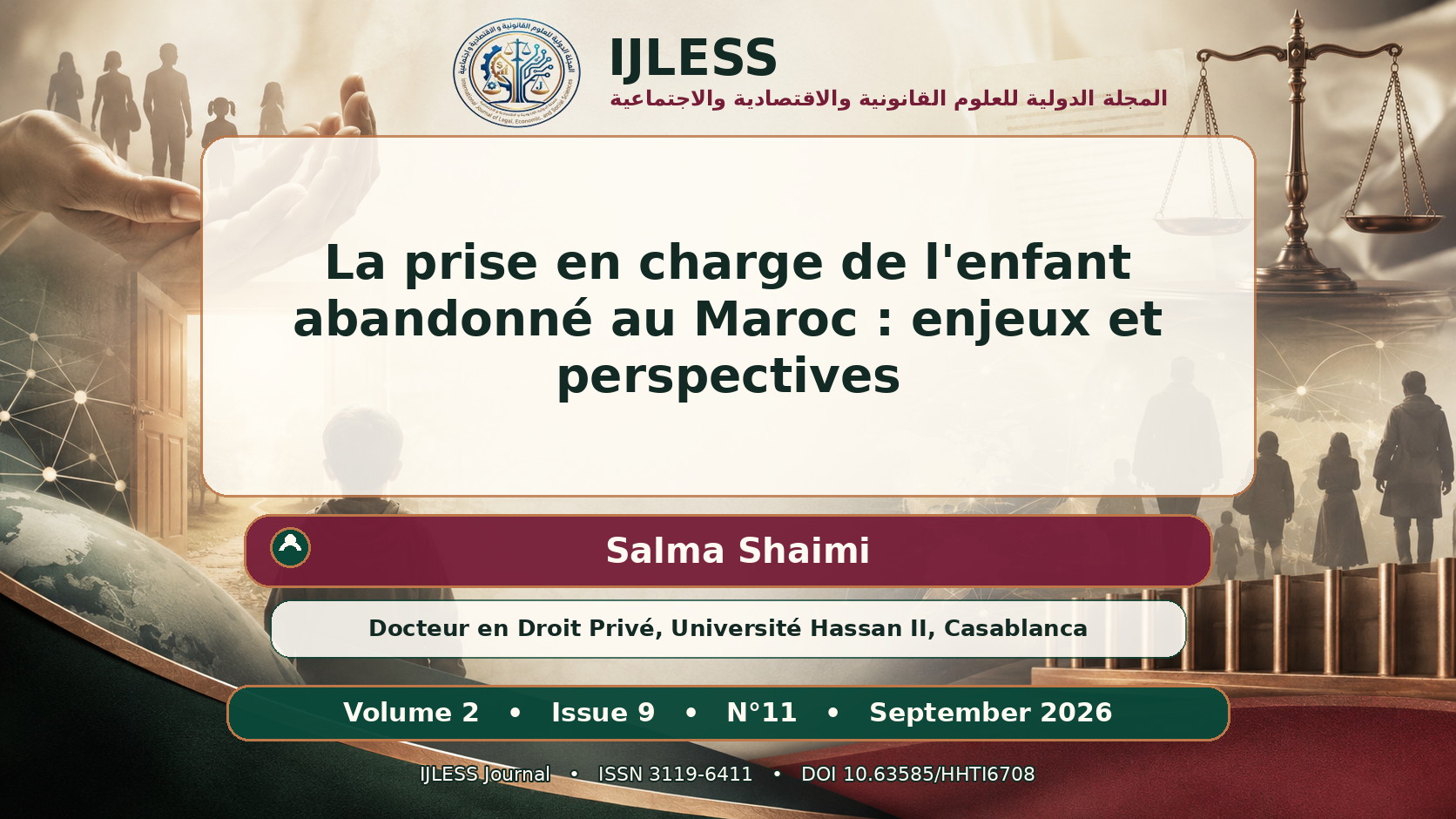 La prise en charge de l'enfant abandonné au Maroc : enjeux et perspectives