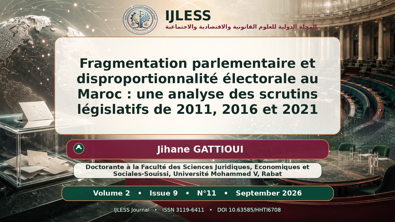 Fragmentation parlementaire et disproportionnalité électorale au Maroc : une analyse des scrutins législatifs de 2011, 2016 et 2021
